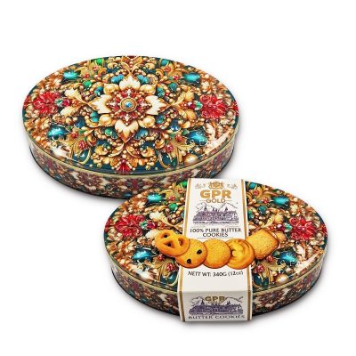 340g GPR Gold pure butter cookies - Central Asia design 2 (Jewellery)