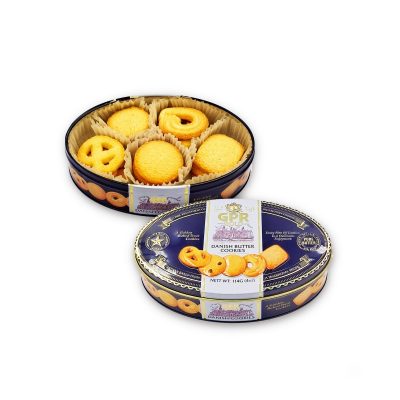 114g GPR Gold Danish butter cookies - Blue oval tin
